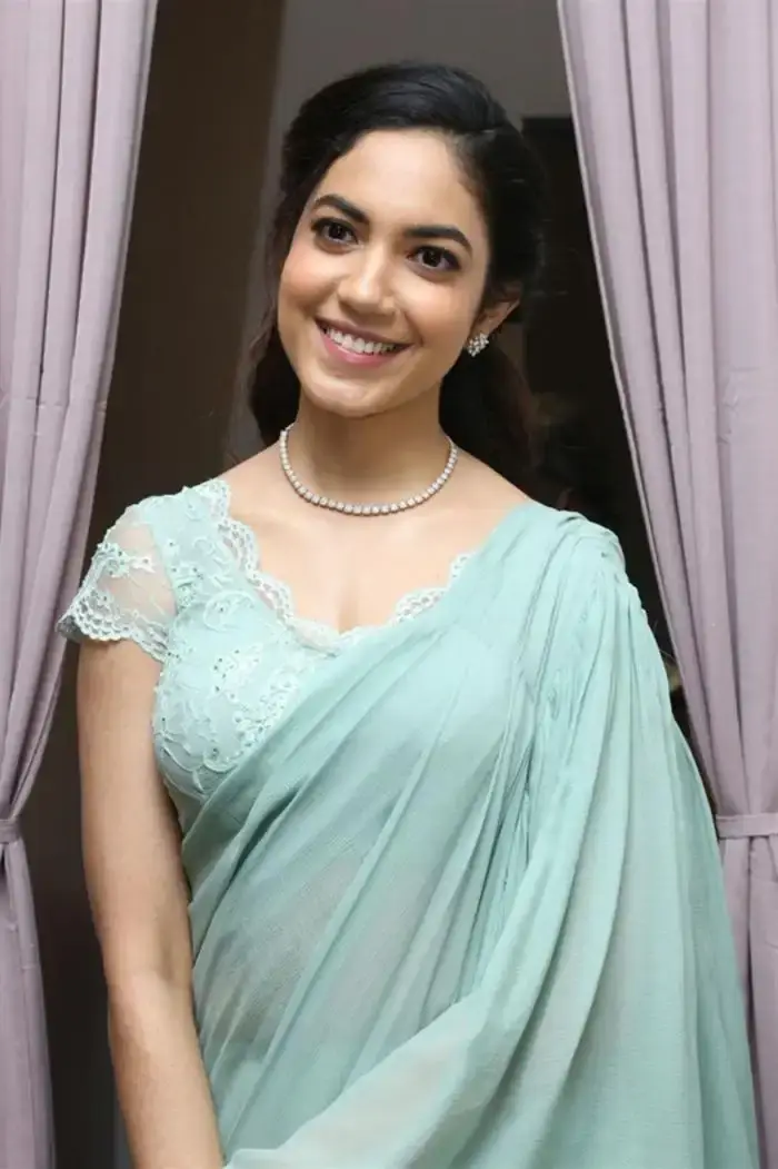 South Indian Girl Ritu Varma In Green Saree